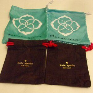 Kate Spade Kendra Scott Set of 4 Drawstring Jewelry Bags